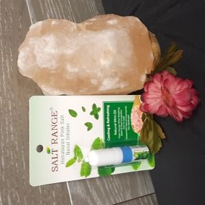 Himalayan Pink Salt Peppermint Nose inhaler portable, Natural mint oil